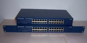 LOT/2 NETGEAR PROSAFE 24-PORT 10/100/1000 GIGABIT ETHERNET SWITCH JGS524 v2 - Picture 1 of 6