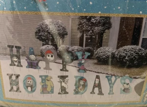 Nightmare Before Christmas Jack HAPPY HOLIDAYS Lawn Yard Stakes Decoration - Picture 1 of 4