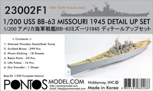 1/200 Pontos Modelo USS BB-63 Missouri 1945 Detalle Set (Cubierta Tono Teca) - Imagen 1 de 24