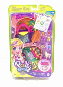 Polly Pocket Micro Llama Music Party Compact With Dolls & Llamas Polly Stick NEW - Picture 1 of 2