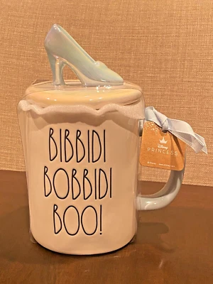 Rae Dunn "BIBBIDI BOBBIDI BOO" Disney Cinderella, Glass Slipper Ceramic MUG 16oz - Image 1 of 4