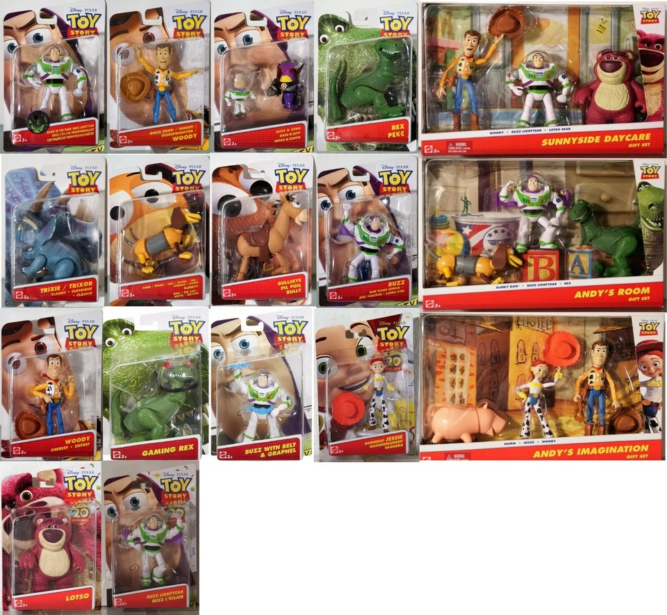 Toy Story-Figuren Ovp-Disney Pixar-Mattel Scegliere: 1-er/3-er Pacco / Set - Immagine 1 di 1