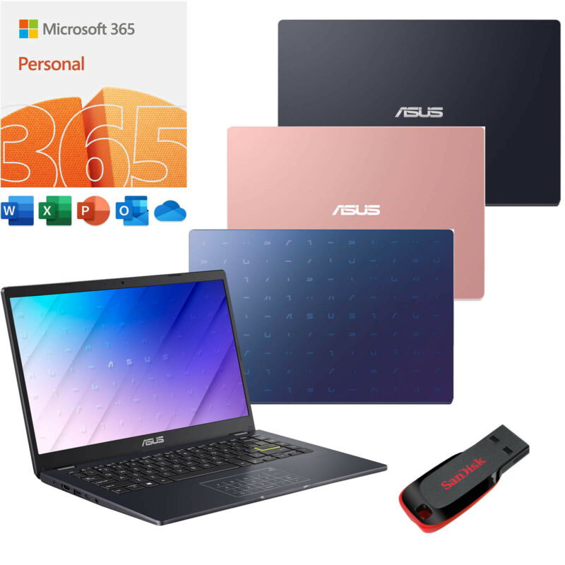 Online Wholesale NEW Asus E410 14" Intel N4020 + Office 365 64GB SSD 4GB RAM WIN11 + 16GB USB