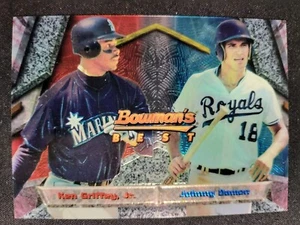 1995 Bowmans Best Ken Griffey Jr Johnny Damon RC Card #96 Mariners - Bild 1 von 2