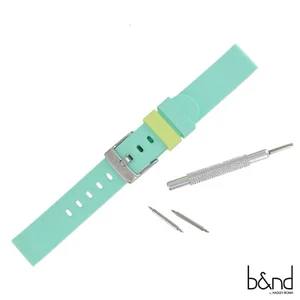 B&ND Hadley Roma BND300 Mode 16mm Green Genuine Silicone Strap Fits Smart Watch - Picture 1 of 7