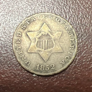 Old US Coins 1851 Decent Grade Silver Three Cent Piece Z-208 - Picture 1 of 2