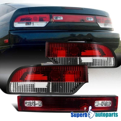 Fits 1989-1994 240SX S13 Hatchback Tail Lights Red Lamps Replacement Foto 1 de 4