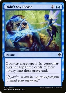 X 1 Non ho detto per favore quasi nuovo Trono di Eldraine 042 MTG Magic The Gathering - Foto 1 di 1