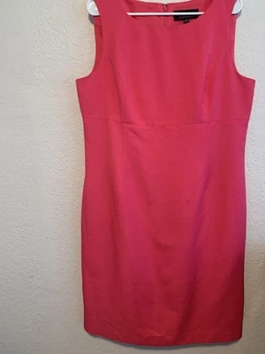 Black Label size 16 Pink Sleeveless Sheath MIdi LIned Classic Style - Image 1 of 4