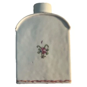 18th Century Chinese Export Hand-Crafted Floral  Porcelain Tea Caddy - Picture 1 of 21