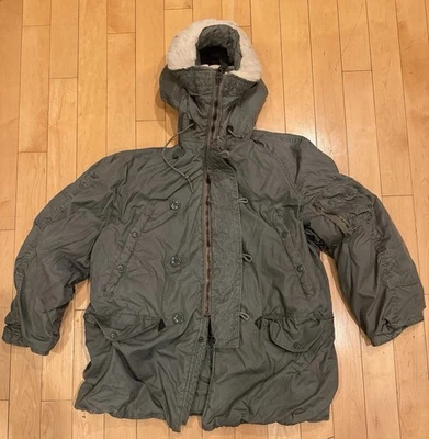Chaqueta del Ejército de los Estados Unidos Para Hombres Medio Extremo Frío N-3B Snorkel Parka Años 70 Militar Foto 1 de 4