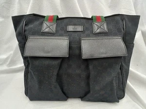 Gucci 161836 Gg Canvas Sherry Line Tote Bag - Picture 1 of 18