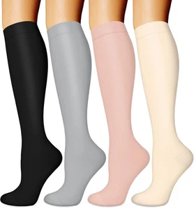 Calcetines de compresión para mujer y hombre circulación (4 pares) 15-20 mmHg es el mejor... - Imagen 1 de 6