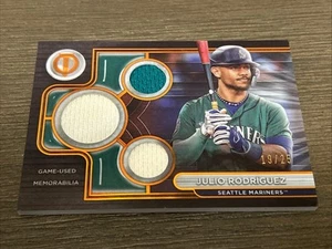2024 Topps Tribute Triple Relic Julio Rodriguez /25 - Picture 1 of 3