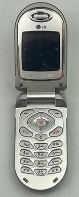 ⭐ LG C1300 Silver Flip Phone AT&T Cingular Vtg Handheld Cell Phone UNTESTED ⭐ - Image 1 of 4