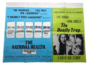 The National Health / Deadly Trap 1970s Original UK Quad Double Cinema Poster - Bild 1 von 6