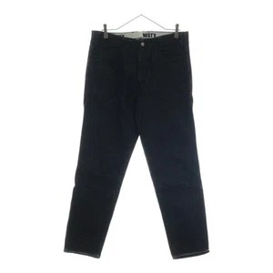 WESTOVERALLS Waist Overalls 806T DENIM Tapered Zip Fly Pants Jeans Black Used 9e - Picture 1 of 8