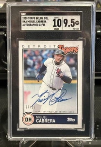 2020 Topps Brooklyn Collection Miguel Cabrera Auto /25 SGC 9.5 Tigers - Picture 1 of 2