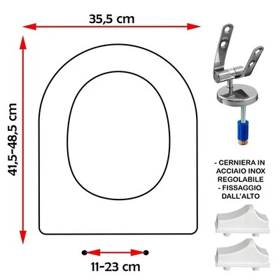 SEDILE COPRIWATER COMPATIBILE DOLOMITE CLODIA BIANCO - Immagine 1 di 4