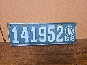 1918 Ohio License Plate Repainted - Picture 1 of 7