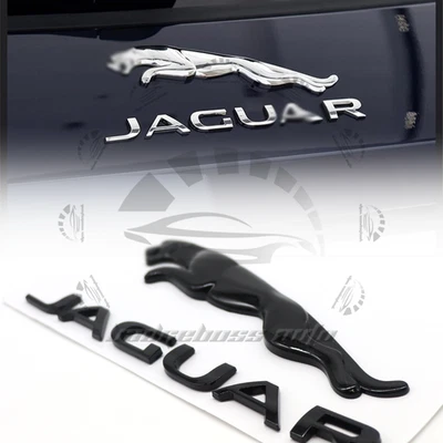 Rear Emblem For Jaguar XE XF XJ F-Type F-PACE Trunk Letter Gloss Black - Image 1 of 2