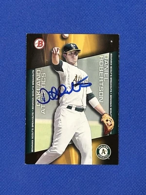 2014 Bowman Draft #BSB-DR Daniel Robertson Signed auto autograph Athletics - Image 1 of 3