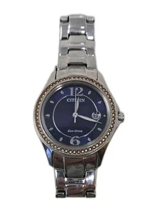 [Gut] Citizen Eco Drive J710 S097606 Damenuhr Kristall Akzente Lünette Oversea - Bild 1 von 4