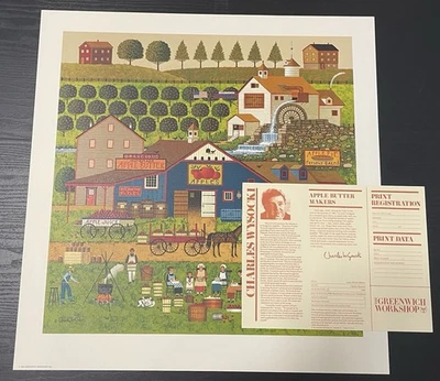 Charles Wysocki Mantequilla de Manzana Edición Limitada Estampado Firmado y Numerado Foto 1 de 4