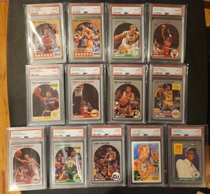 (13) 1990-91 Hoops Magic Bird Olajuwon Barkley Set Builder Lot PSA 10 9 Gem Mint - Picture 1 of 4