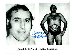 Dominic DeNucci Vintage signed Wrestling Promo Photo WWF WWE 8x10 B&W - Bild 1 von 4
