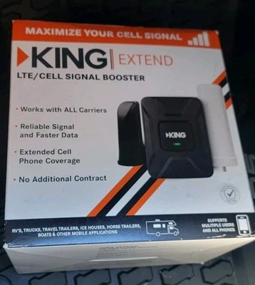 KING KX1000, King Extend Cellular Phone Signal Booster Lte Cell Camping Home - Image 1 of 2