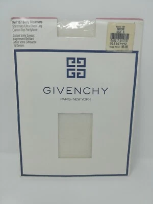 ВИНТАЖНЫЕ НЕЙЛОНОВЫЕ КОЛГОТКИ 1988GIVENCHY BODY GLEAMERS ЦВЕТА СЛОНОВОЙ КОСТИ IVOIRE CONTROL TOP  - Изображение 1 из 4