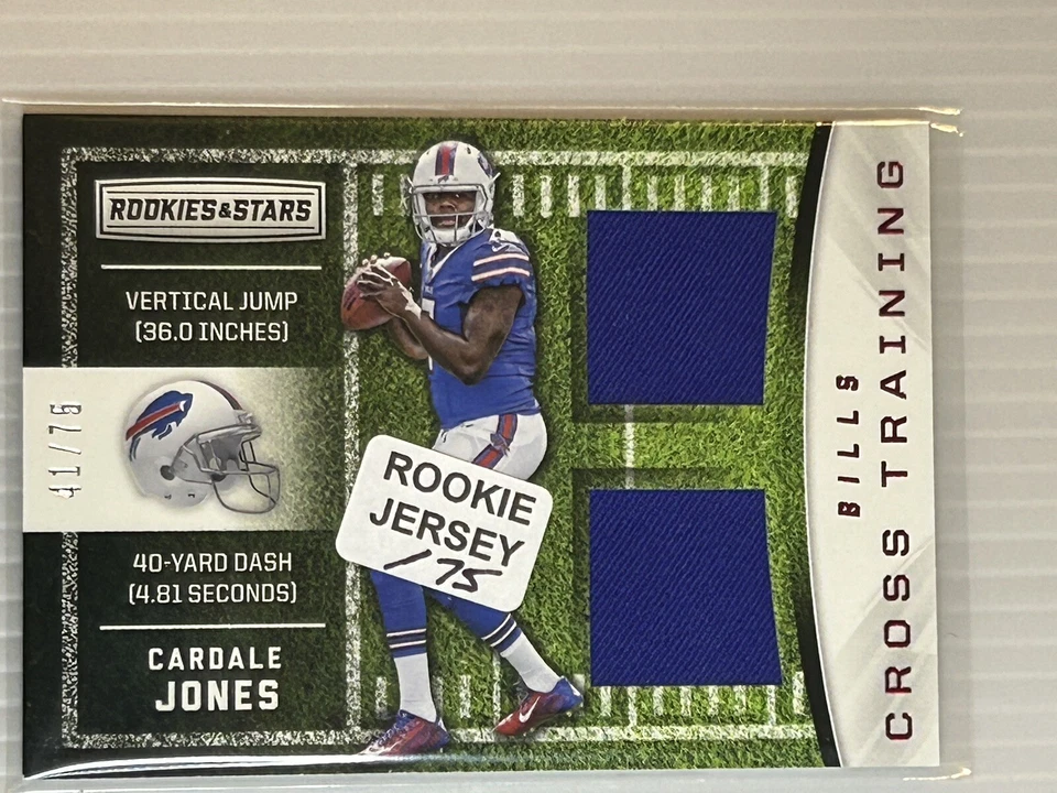 2016 Panini Rookies & Stars Cross Training /75 Cardale Jones #35 Rookie RC Bills - Image 1 of 3