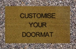 Personalised Engraved Coir Door Mat Your Text Here 40cm x 70cm Interior Mat - Picture 1 of 7