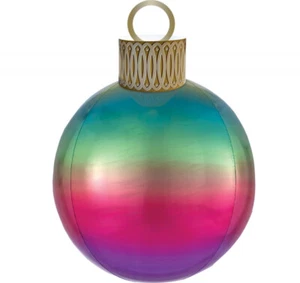 Christmas Party Supplies Christmas Ombre Rainbow Orbz Ornament Balloon Kit - Picture 1 of 1
