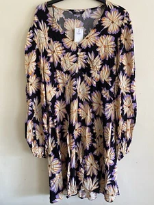 George Damen Langarm Blumen Kleid Größe 14 - Bild 1 von 3