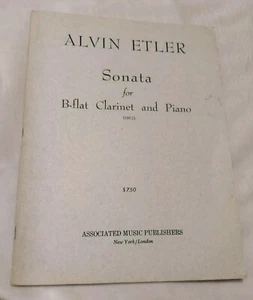 Alvin Etler sonata clarinet piano Associated Music Pub - Picture 1 of 3