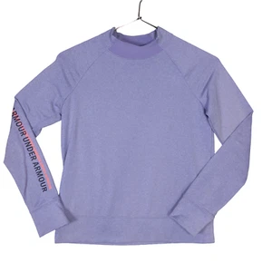 Under Armour Lilac Loose Sweatshirt Size Large Youth High Neck Long Sleeve - Picture 1 of 6