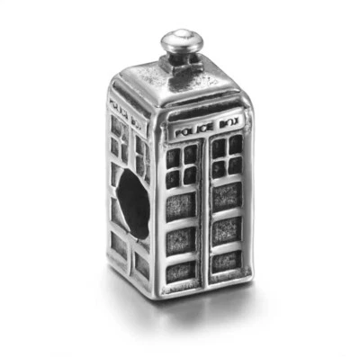 Doctor Who Tardis Police Box Charm compatible with major charm brands FREE P&P! - Image 1 of 4