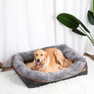 Waterproof Extra Large Orthopedic Dog Bed Sponge Foam Dog Bedding Lounge Sofa - Picture 1 of 6