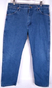 Wrangler 13MWZ Cowboy Cut Western Blue Jeans Men's Tag Size 36x30 Measure 36x29 - Picture 1 of 4