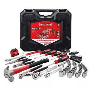 Craftsman 102-teiliges Werkzeugset für Haus und Auto, robustes Handwerkzeug-Set mit SAE - Bild 1 von 5