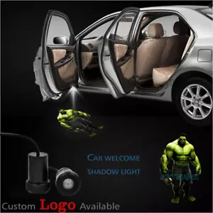 Green Gamma Savage Hulk Symbol Car Door Projector Ghost Shadow Welcome LED Light - Bild 1 von 9