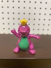 Barney the dinosaur figurine figure PBS KIDS crown 