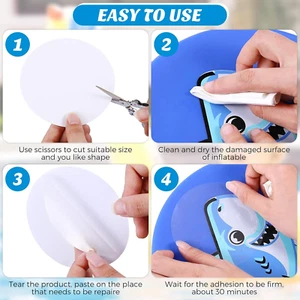 30 Pieces Self-Adhesive Pool Repair Patch Kit Vinyl Plastic Repair Patch Pool... - Picture 1 of 7