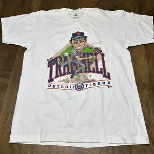 Vintage 80s Detroit Tigers Alen Trammell Caricature T Shirt AN44981 - Picture 1 of 2