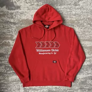 Dickies Workwear Skateboarding Graphic Print Red Pullover Heavy Hoodie Large - Picture 1 of 8