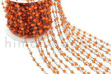 Hydro Carnelian Beaded Rosary Chain Used for Making Necklace & Jewelry Gift