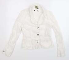 Criminal Womens White Jacket Blazer Size M Snap