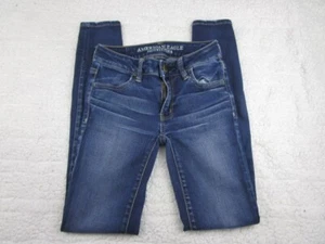 American Eagle Jegging Super Stretch Women's Jeans Size 0 AEO Denim Dark Wash - Picture 1 of 13